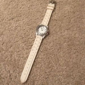 Geneva Women’s White Rubber Watch